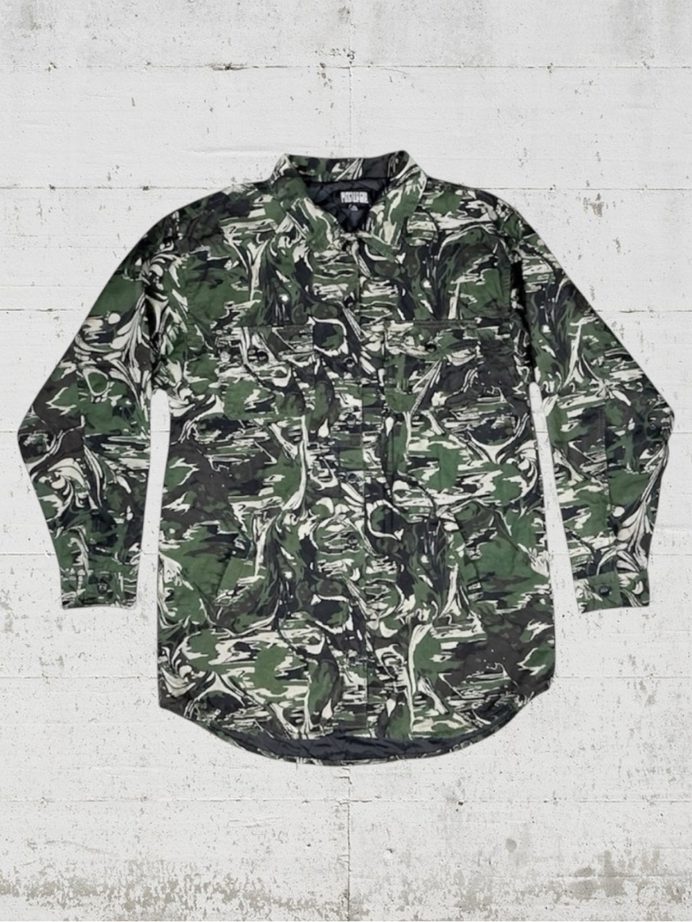 DOLLS KILL POSTER GRL Jacket Green Camo Quilted Grunge Punk Alt Streetwear XL